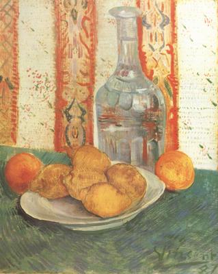 Vincent Van Gogh Still life with Decanter and Lemons on a Plate (nn04) Sweden oil painting art